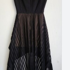 BCBGMaxAzria Strapless Black and Tan Dress